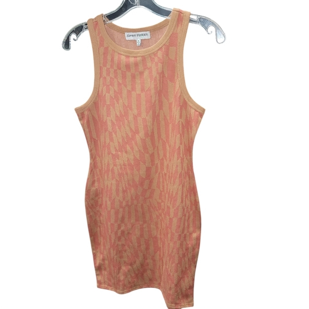 EUC Almost Famous Checkerboard Patterned Sleeveless Dress